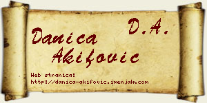 Danica Akifović vizit kartica
